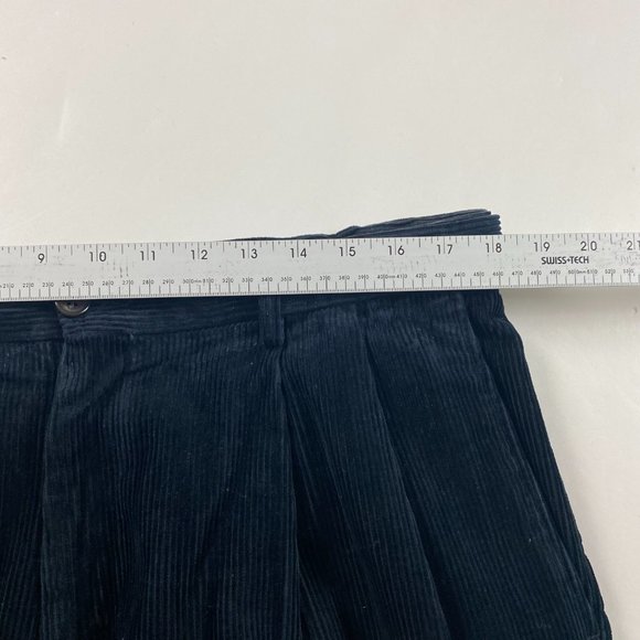 Vintage Y2K Haggar Wide Wale Blue Pleated Corduroy Pants Men's 36 x 30 Skater - Picture 8 of 13